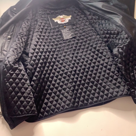 Harley Davidson women’s XL Genuine Leather Black Moto biker jacket outerwear - Picture 7 of 11